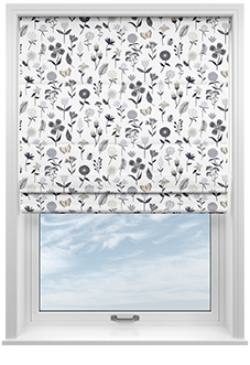 Floral Whimsy, Night Time - Roman Blind